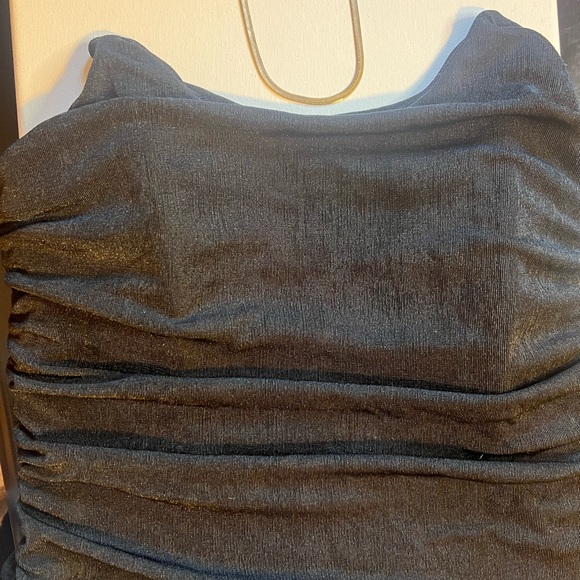 Fashion Nova black “All Ruched & Ready” Midi Dress Size Large - Picture 6 of 8